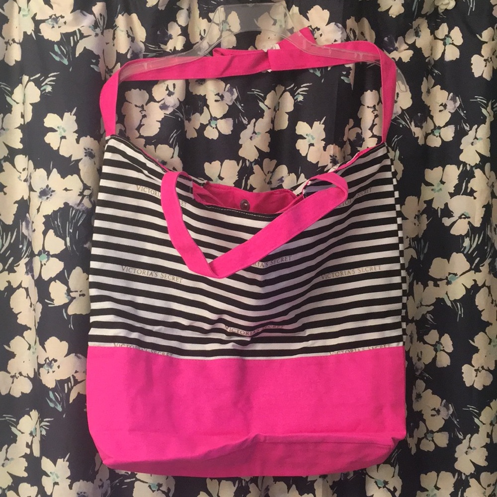 NWT Victoria’s Scrt Navy/white stripes & p…